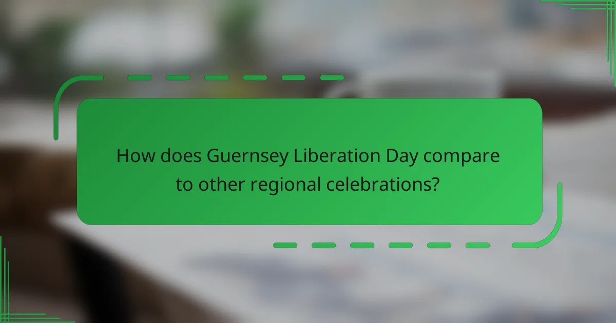 How does Guernsey Liberation Day compare to other regional celebrations?