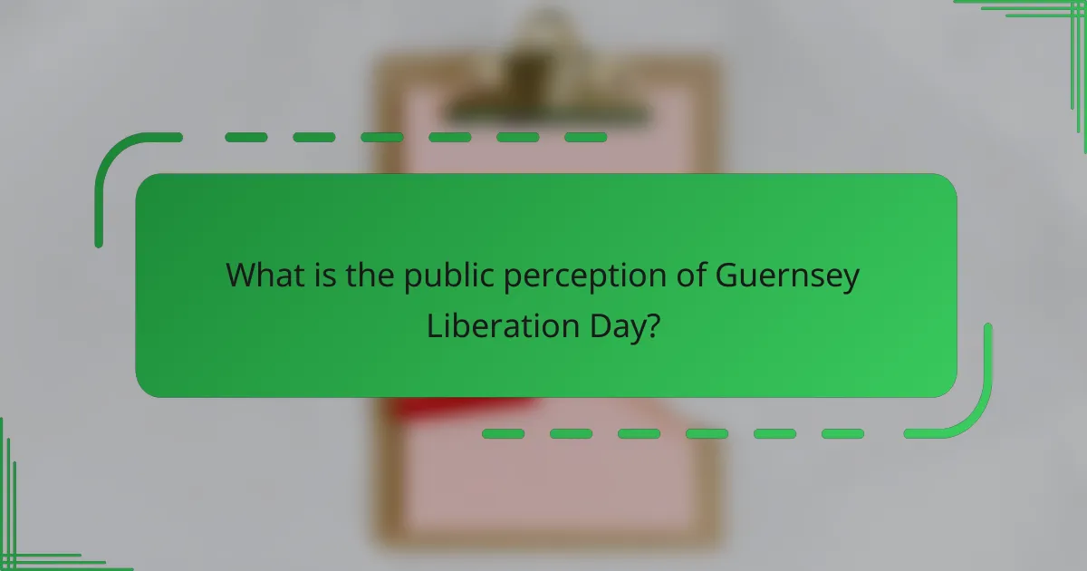 What is the public perception of Guernsey Liberation Day?